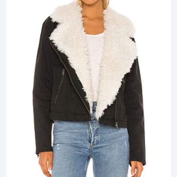 NWOT Show Me Your MuMu Karson Denim Jacket Washed Black Size Medium - Picture 2 of 9